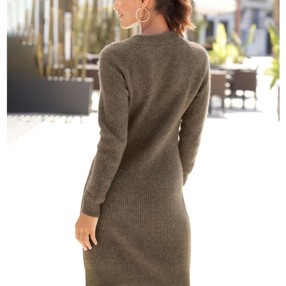 Olive sweater dress